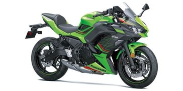 2024 Kawasaki Ninja 650 in a Green exterior color. New England Powersports 978 338-8990 pixelmotiondemo.com 