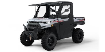 2024 Polaris Ranger XP 1000 NorthStar Edition in a Ghost White Met exterior color. New England Powersports 978 338-8990 pixelmotiondemo.com 