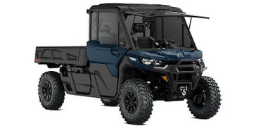 2025 CAN-AM DEFENDER PRO LIMITED CAB HD10 DUSTY NAVY in a DUSTY NAVY exterior color. Family PowerSports (877) 886-1997 familypowersports.com 