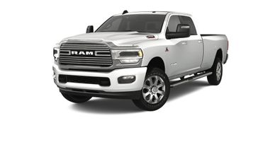2024 RAM 3500 Laramie Crew Cab 4x4 8' Box in a Bright White Clear Coat exterior color and Blackinterior. Glenn E Thomas 100 Years Of Excellence (866) 340-5075 getdodge.com 