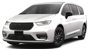 2024 Chrysler Pacifica Plug-in Hybrid S Appearance in a Bright White Clear Coat exterior color. Kamaaina Motors 1-808-746-7956 kamaainamotors.com 