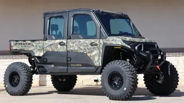 2025 POLARIS RANGER CREW XD 1500 NORTHSTAR EDITION ULTIMATE PURSUIT CAMO in a POLARIS PURSUIT CAMO exterior color. Family PowerSports (877) 886-1997 familypowersports.com 