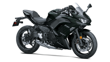 2025 Kawasaki NINJA 650 ABS METALLIC MATTE OLD SCHOOL GREEN AND METALLIC SPARK BLACK