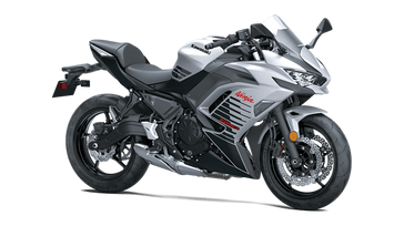 New 2026 Kawasaki NINJA 650 ABS  Metallic Matte Whitish Silver Metallic Flat Spark Black 