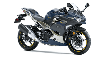 2023 Kawasaki Ninja 400 in a Met Magnetic Dark exterior color. Greater Boston Motorsports 781-583-1799 pixelmotiondemo.com 