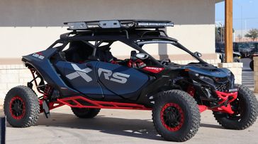 2025 Can-Am MAVERICK R MAX X RS WITH SMARTSHOX 999T DCT DUSTY NAVY AND LEGION RED