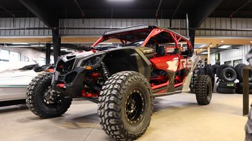 2025 CAN-AM MAVERICK X3 MAX X RS TURBO RR WITH SMARTSHOX FIERY RED AND HYPER SILVER 