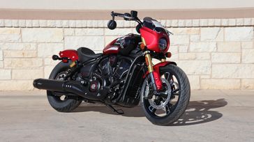 2025 INDIAN MOTORCYCLE INDIAN 101 SCOUT SUNSET RED METALLIC WITH GRAPHICS