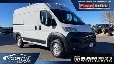 2023 RAM Promaster 2500 Cargo Van High Roof 136' Wb in a Bright White Clear Coat exterior color and Blackinterior. Victorville Motors Chrysler Jeep Dodge RAM Fiat 760-513-6916 victorvillemotors.com 