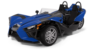 2023 Polaris SLINGSHOT SL AUTODRIVE in a Cobalt Blue exterior color. Cross Country Powersports 732-491-2900 crosscountrypowersports.com 