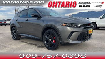 2024 Dodge Hornet R/T in a Gray Cray exterior color and Blackinterior. Ontario Auto Center ontarioautocenter.com 