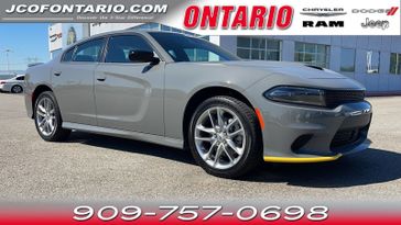 2023 Dodge Charger Gt Awd in a Destroyer Gray exterior color and Blackinterior. Jeep Chrysler Dodge RAM FIAT of Ontario 909-757-0698 jcofontario.com 