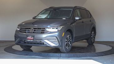 2024 Volkswagen Tiguan S in a Platinum Gray Metallic exterior color and Titan Blackinterior. BEACH BLVD OF CARS beachblvdofcars.com 