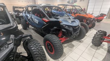 2025 Can-Am MAVERICK R MAX X RS WITH SMARTSHOX 999T DCT DUSTY NAVY AND LEGION RED