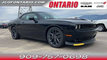 2023 Dodge Challenger GT in a Pitch Black Clear Coat exterior color and Blackinterior. Ontario Auto Center ontarioautocenter.com 