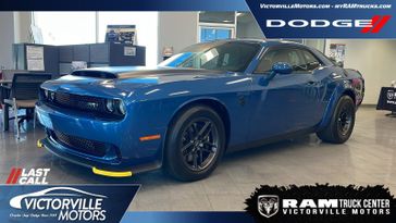 2023 Dodge Challenger Srt Demon in a Frostbite exterior color and Elx9interior. Victorville Motors Chrysler Jeep Dodge RAM Fiat 760-513-6916 victorvillemotors.com 