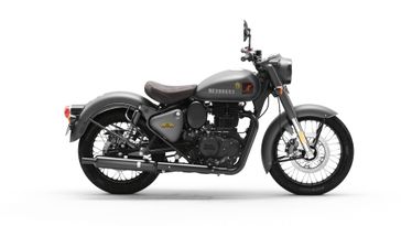2023 Royal Enfield CLASSIC 350 in a SIGNALS MARSH GREY exterior color. Cross Country Powersports 732-491-2900 crosscountrypowersports.com 