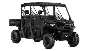 2025 CAN-AM DEFENDER MAX XT HD10 STEALTH BLACK in a STEALTH BLACK exterior color. Family PowerSports (877) 886-1997 familypowersports.com 