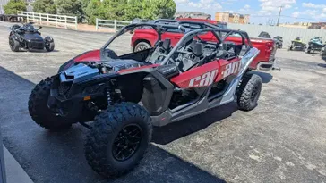 2025 Can-Am MAVERICK MAX DS 64 TURBO FIERY RED AND HYPER SILVER