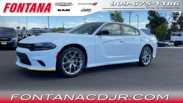 2023 Dodge Charger Gt Rwd in a White Knuckle exterior color and Blackinterior. Fontana Chrysler Dodge Jeep RAM (909) 675-1186 fontanacdjr.com 