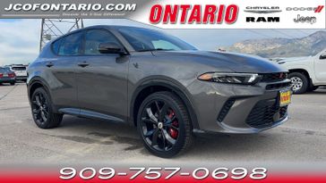 2024 Dodge Hornet R/T in a Gray Cray exterior color and Blackinterior. Ontario Auto Center ontarioautocenter.com 