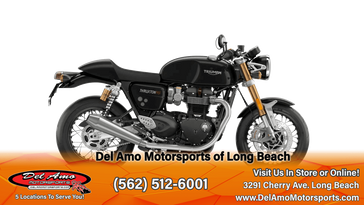 2024 Triumph THRUXTON RS  in a JET BLACK/ SILVER ICE exterior color. Del Amo Motorsports of Long Beach (562) 362-3160 delamomotorsports.com 