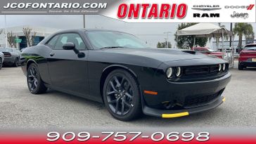 2023 Dodge Challenger GT in a Pitch Black Clear Coat exterior color and Blackinterior. Ontario Auto Center ontarioautocenter.com 