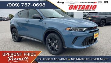2024 Dodge Hornet R/T in a Blue Steele exterior color and Blackinterior. Ontario Auto Center ontarioautocenter.com 