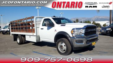 2024 RAM 4500 Chassis Cab Tradesman in a Bright White Clear Coat exterior color and Diesel Gray/Blackinterior. Ontario Auto Center ontarioautocenter.com 