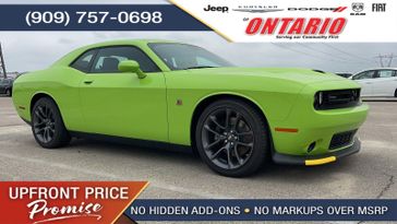 2023 Dodge Challenger R/T Scat Pack in a Sublime Metallic Clear Coat exterior color and Blackinterior. Ontario Auto Center ontarioautocenter.com 