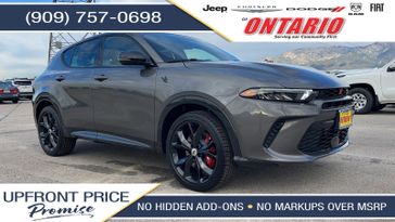 2024 Dodge Hornet R/T in a Gray Cray exterior color and Blackinterior. Ontario Auto Center ontarioautocenter.com 
