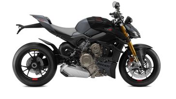 2024 Ducati STREETFIGHTER V4  in a GREY NERO exterior color. Cross Country Cycle 201-288-0900 crosscountrycycle.net 