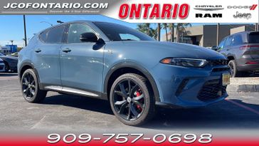 2024 Dodge Hornet R/T in a Blue Steele exterior color and Blackinterior. Ontario Auto Center ontarioautocenter.com 