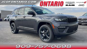 2024 Jeep Grand Cherokee Limited in a Baltic Gray Metallic Clear Coat exterior color and Global Blackinterior. Ontario Auto Center ontarioautocenter.com 