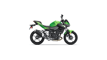 2024 KAWASAKI Z500 ABS CANDY LIME GREEN AND METALLIC FLAT SPARK BLACK AND METALLIC GRAPHITE GRAY