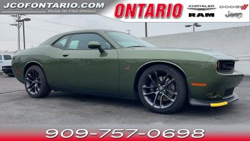 2023 Dodge Challenger R/T Scat Pack in a F8 Green exterior color and Blackinterior. Ontario Auto Center ontarioautocenter.com 