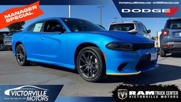 2023 Dodge Charger Gt Awd in a B5 Blue exterior color and Blackinterior. Victorville Motors Chrysler Jeep Dodge RAM Fiat 760-513-6916 victorvillemotors.com 