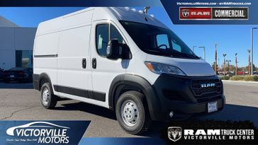 2023 RAM Promaster 2500 Cargo Van High Roof 136' Wb in a Bright White Clear Coat exterior color and Blackinterior. Victorville Motors Chrysler Jeep Dodge RAM Fiat 760-513-6916 victorvillemotors.com 