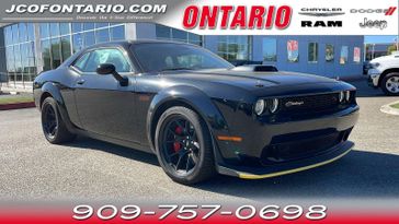 2023 Dodge Challenger R/T Scat Pack Widebody in a Pitch Black Clear Coat exterior color and Blackinterior. Ontario Auto Center ontarioautocenter.com 