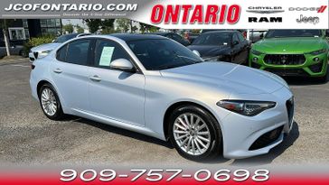 2023 Alfa Romeo Giulia  in a Moonlight Gray Metallic exterior color and Blackinterior. Ontario Auto Center ontarioautocenter.com 