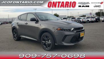 2024 Dodge Hornet R/T Plus in a Gray Cray exterior color and Blackinterior. Ontario Auto Center ontarioautocenter.com 