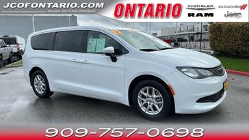 2022 Chrysler Voyager LX in a Bright White Clear Coat exterior color and Blackinterior. Jeep Chrysler Dodge RAM FIAT of Ontario 909-757-0698 jcofontario.com 
