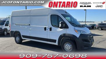 2023 RAM ProMaster Cargo Van High Roof in a Bright White Clear Coat exterior color and Blackinterior. Ontario Auto Center ontarioautocenter.com 