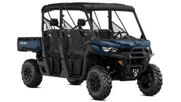 2025 CAN-AM DEFENDER MAX XT HD9 DUSTY NAVY in a DUSTY NAVY exterior color. Family PowerSports (877) 886-1997 familypowersports.com 