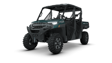 NEW 2026 POLARIS RANGER CREW XP 1000 PREMIUM  in a BLUE LABYRINTH exterior color. Family PowerSports (877) 886-1997 familypowersports.com 
