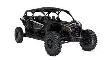 2025 CAN-AM MAVERICK X3 MAX X RS TURBO RR TRIPLE BLACK in a TRIPLE BLACK exterior color. Family PowerSports (877) 886-1997 familypowersports.com 