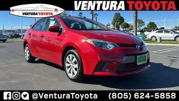 2016 Toyota Corolla LE in a Barcelona Red Metallic exterior color and Ashinterior. Ventura Auto Center 866-978-2178 venturaautocenter.com 