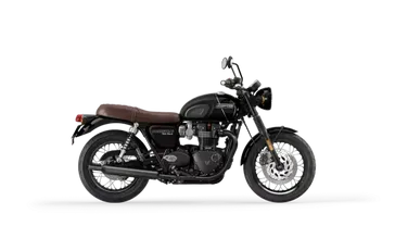 2024 Triumph BONNEVILLE T120 in a JET BLACK/ OPAL WHITE exterior color. Cross Country Powersports 732-491-2900 crosscountrypowersports.com 