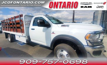 2024 RAM 4500 Chassis Cab Tradesman in a Bright White Clear Coat exterior color and Diesel Gray/Blackinterior. Ontario Auto Center ontarioautocenter.com 