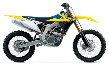 2023 Suzuki RM-Z in a Yellow exterior color. New England Powersports 978 338-8990 pixelmotiondemo.com 